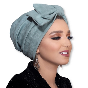 Turban Half a bow on one side suede -Smile Turbans - 1803