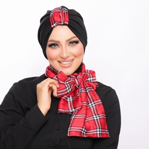 Turban & Scarf Crown one piece crepe material -Smile Turbans - 1542