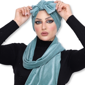 Turban&Scarf Bow velvet -Smile Turbans - 1015