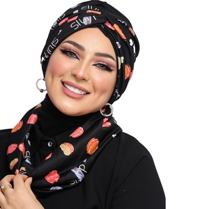 Turban & Scarf Crocs Tow  piece crepe material -Smile Turbans - 1154