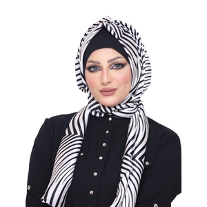 hijab Hijab with Bandana, without pins, ready to wear only chiffon -Smile Turbans - 1065