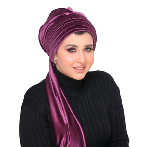 Turban&Scarf Darby tow piece velvet -Smile Turbans - 1446