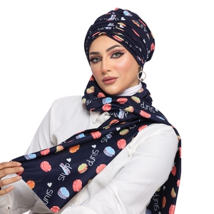 Turban & Scarf Scotch crepe material -Smile Turbans - 1165