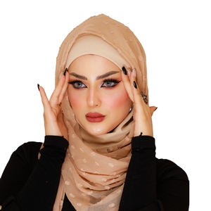 hijab Hijab with Bandana, without pins, ready to wear only chiffon -Smile Turbans - 663